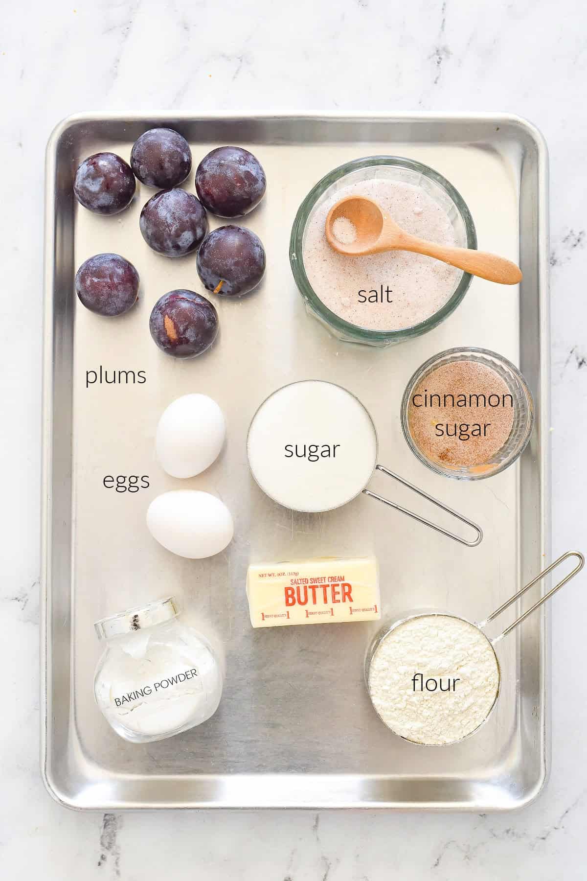 ingredients for plum cake
