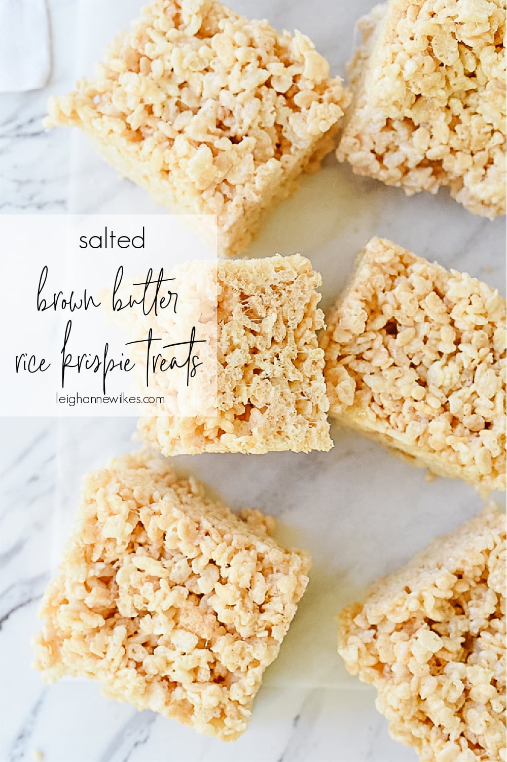 squares of rice krispie treats