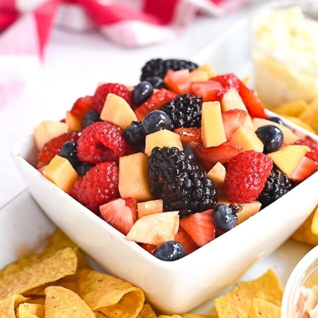 bowl of fruit salsa