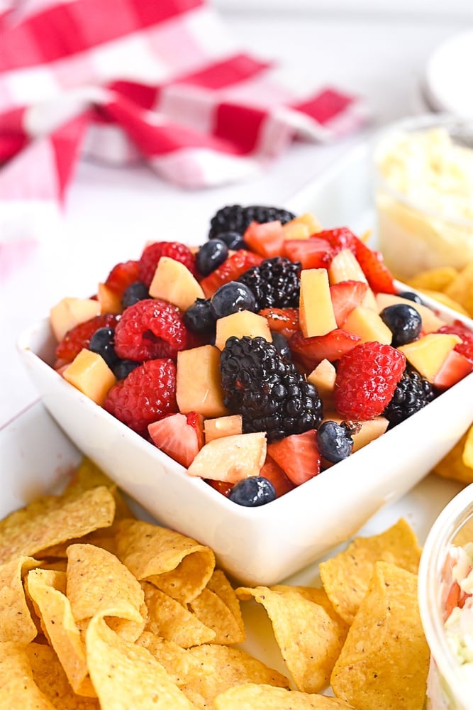 bowl of fruit salsa