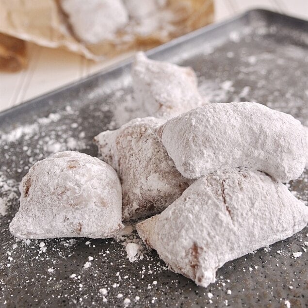 Beignets on a sheet