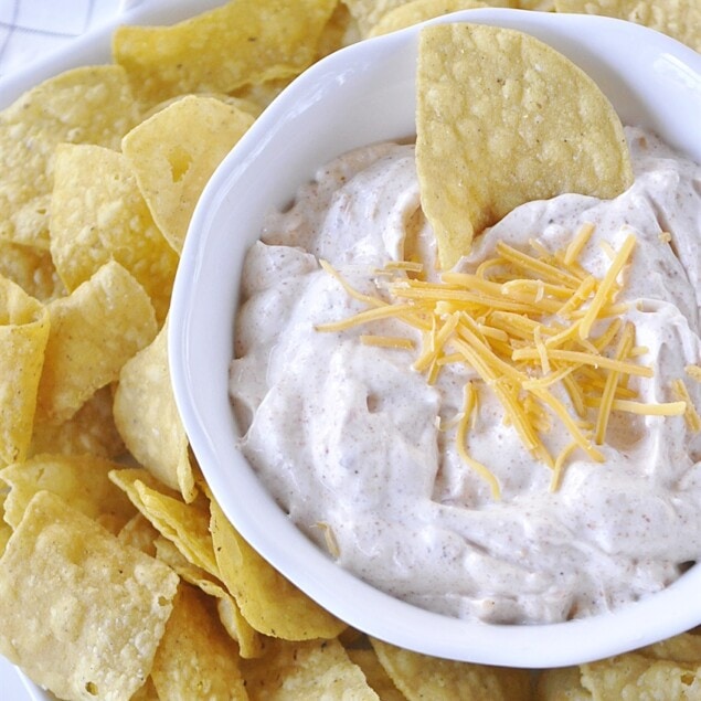 bowl of chili con queso dip