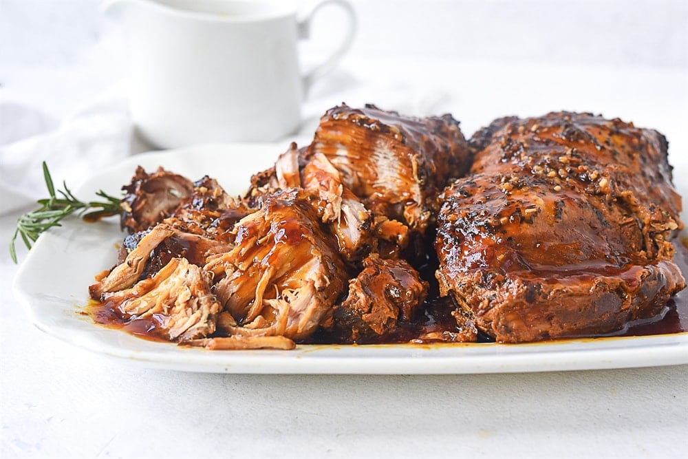 plate of pork roast