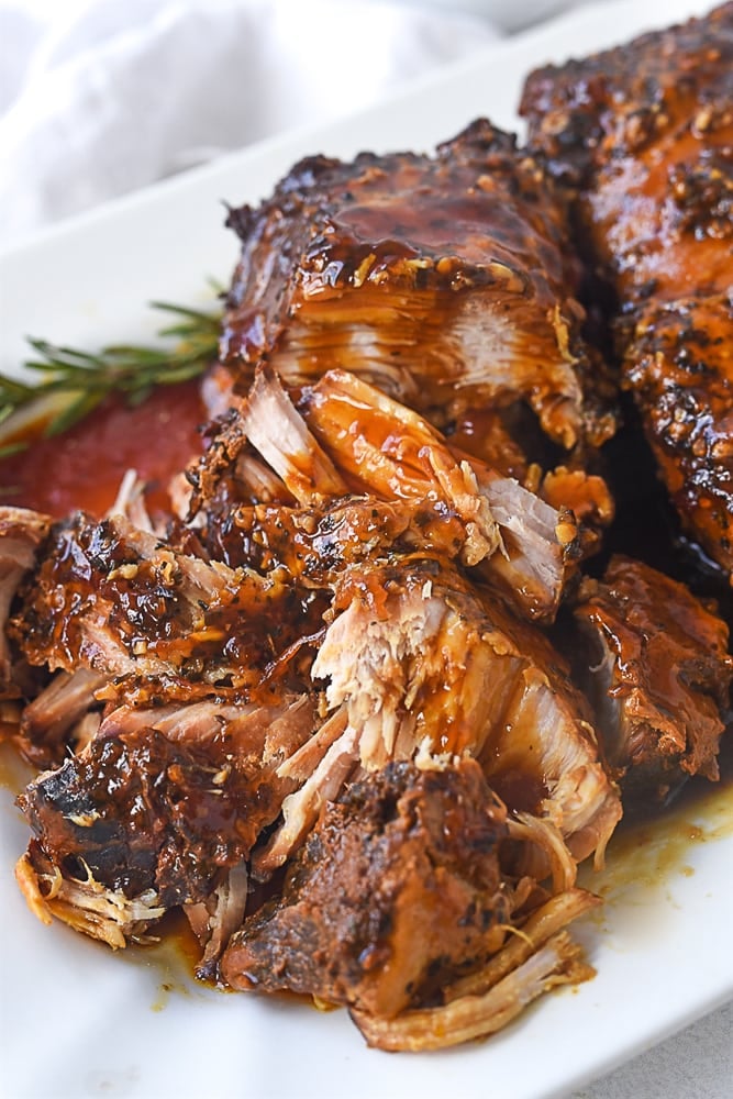 overhead shot of pork roast