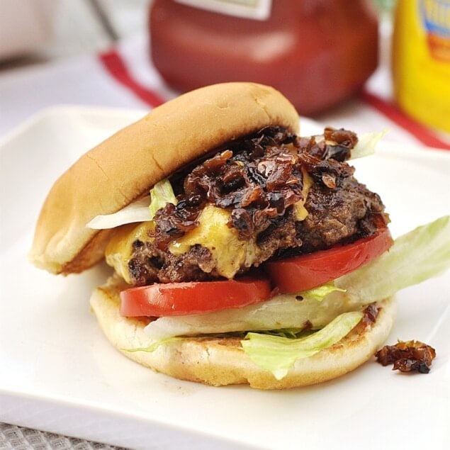 in n out hamburger on a plate