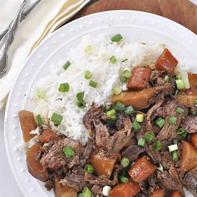 plate of asian pot roast