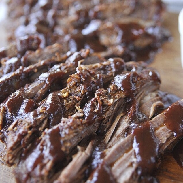 beef brisket on a cutting board