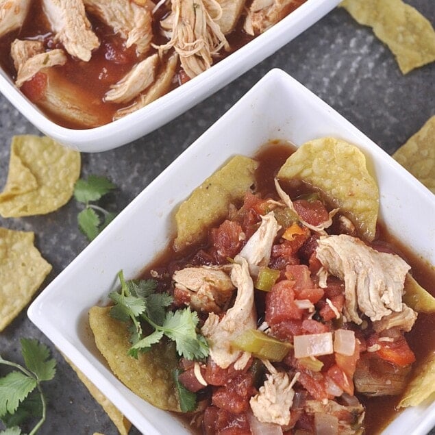 bowl of chipotle chicken stew