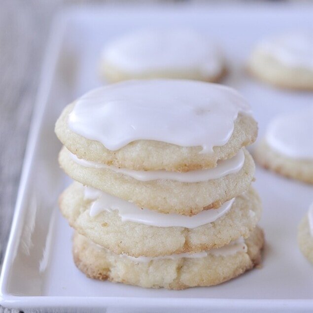 pile of frosted sugar cookies