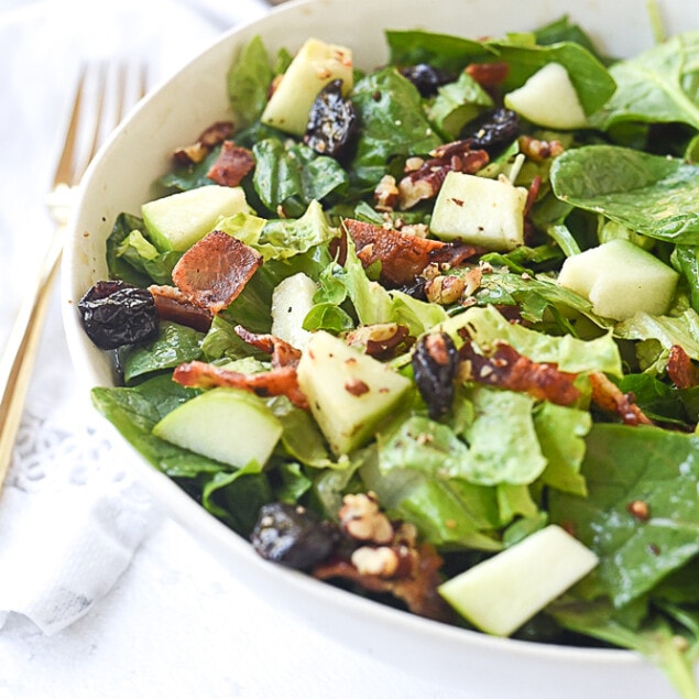 bowl of autumn apple salad