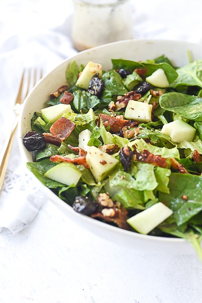 bowl of autumn apple salad