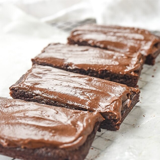 frosted brownies.