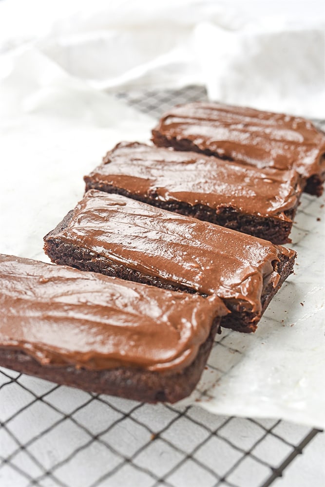 frosted brownies.