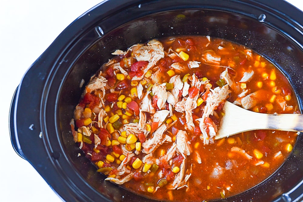 chicken tortilla soup in crock pot