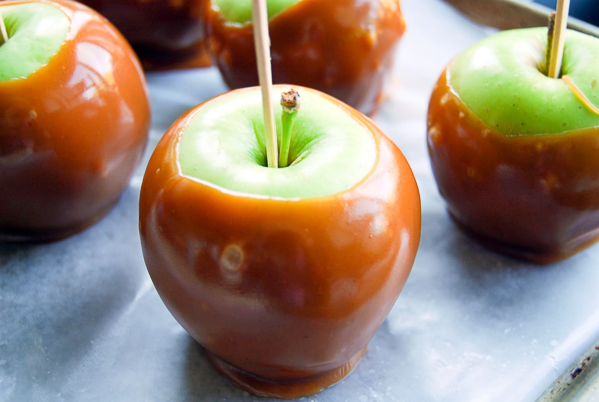 apples dipped in caramel