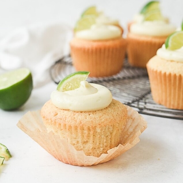 unwrapped margarita cupcake