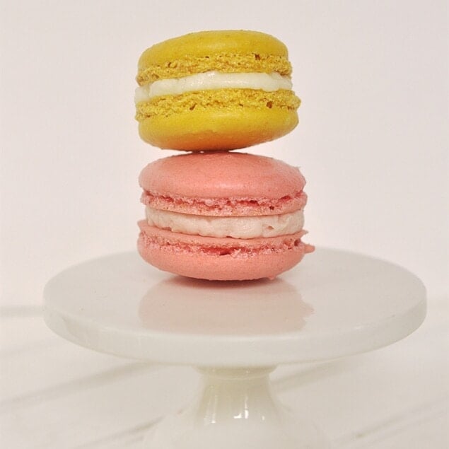 two french macarons