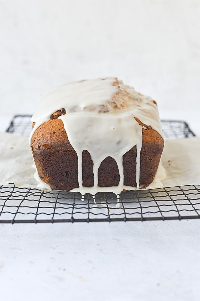 pumpkin bread with drizzle