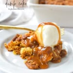 pumpkin dump cake with ice cream