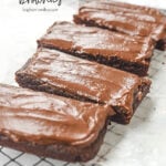 sliced small batch brownies