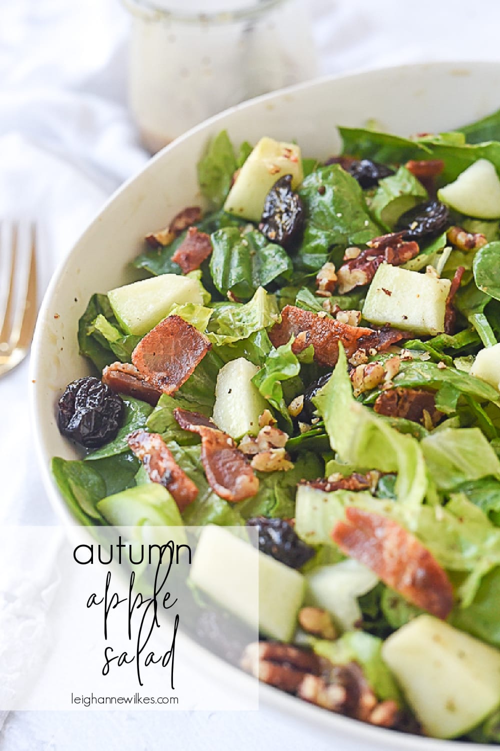 bowl of autumn apple salad