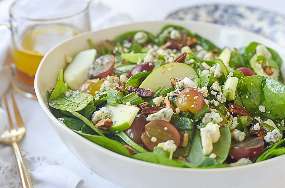 spinach salad in a bowl