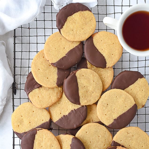 shortbread on a cooling rack