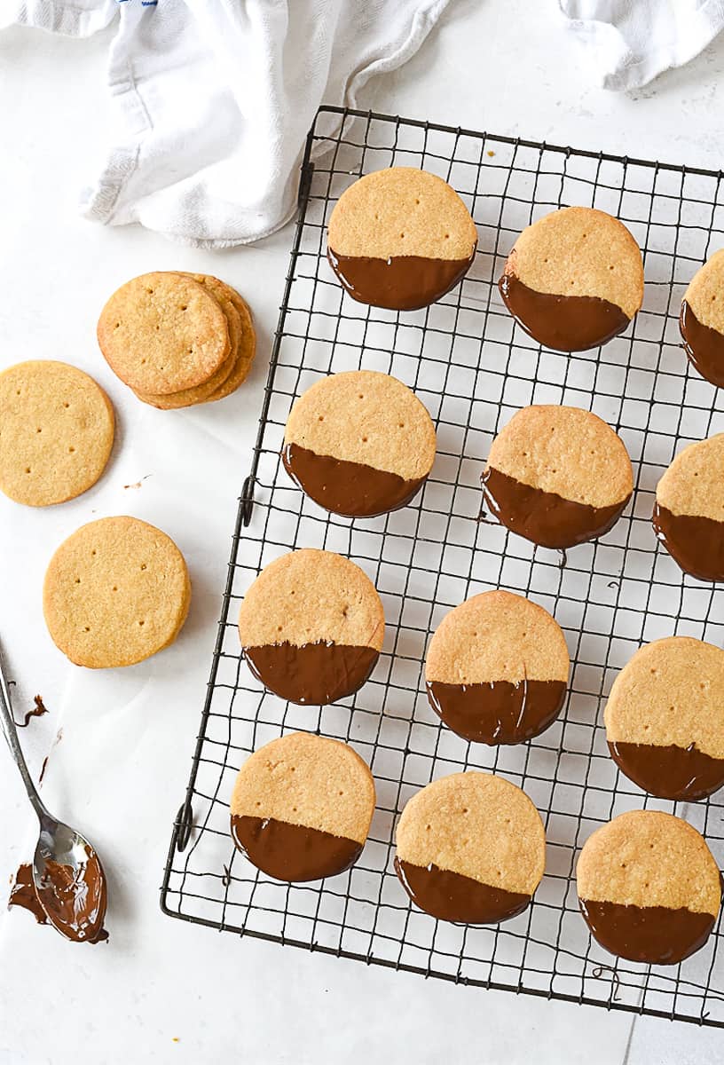 overhead shot of brown sugar short bread