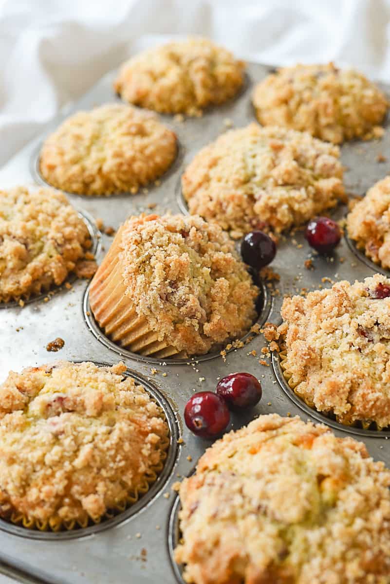 egg nog muffins in a muffin tin