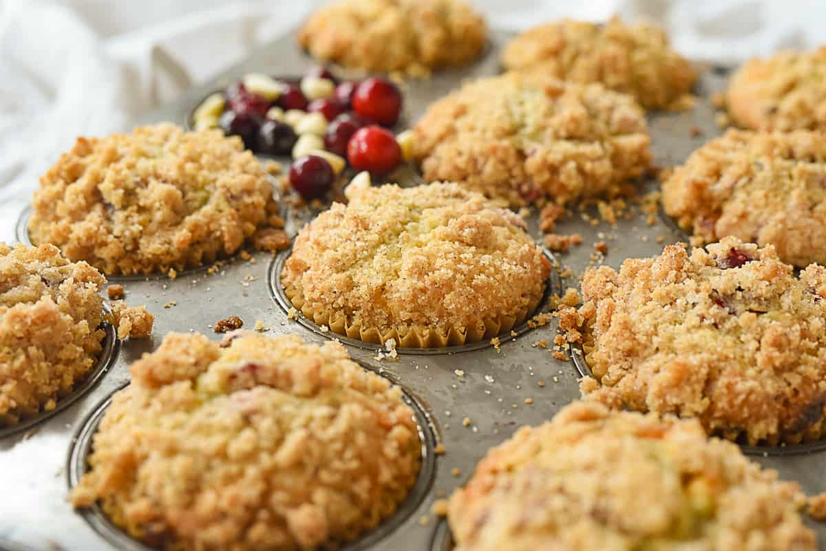 egg nog muffins with cranberries