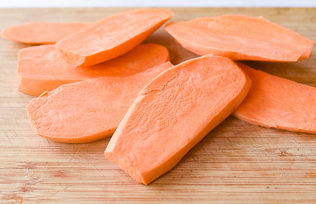 slices of sweet potatoes