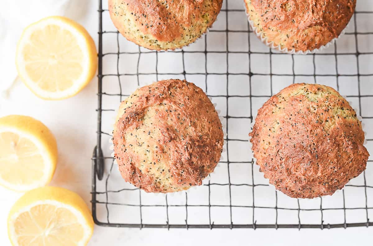 baked muffins on a rack