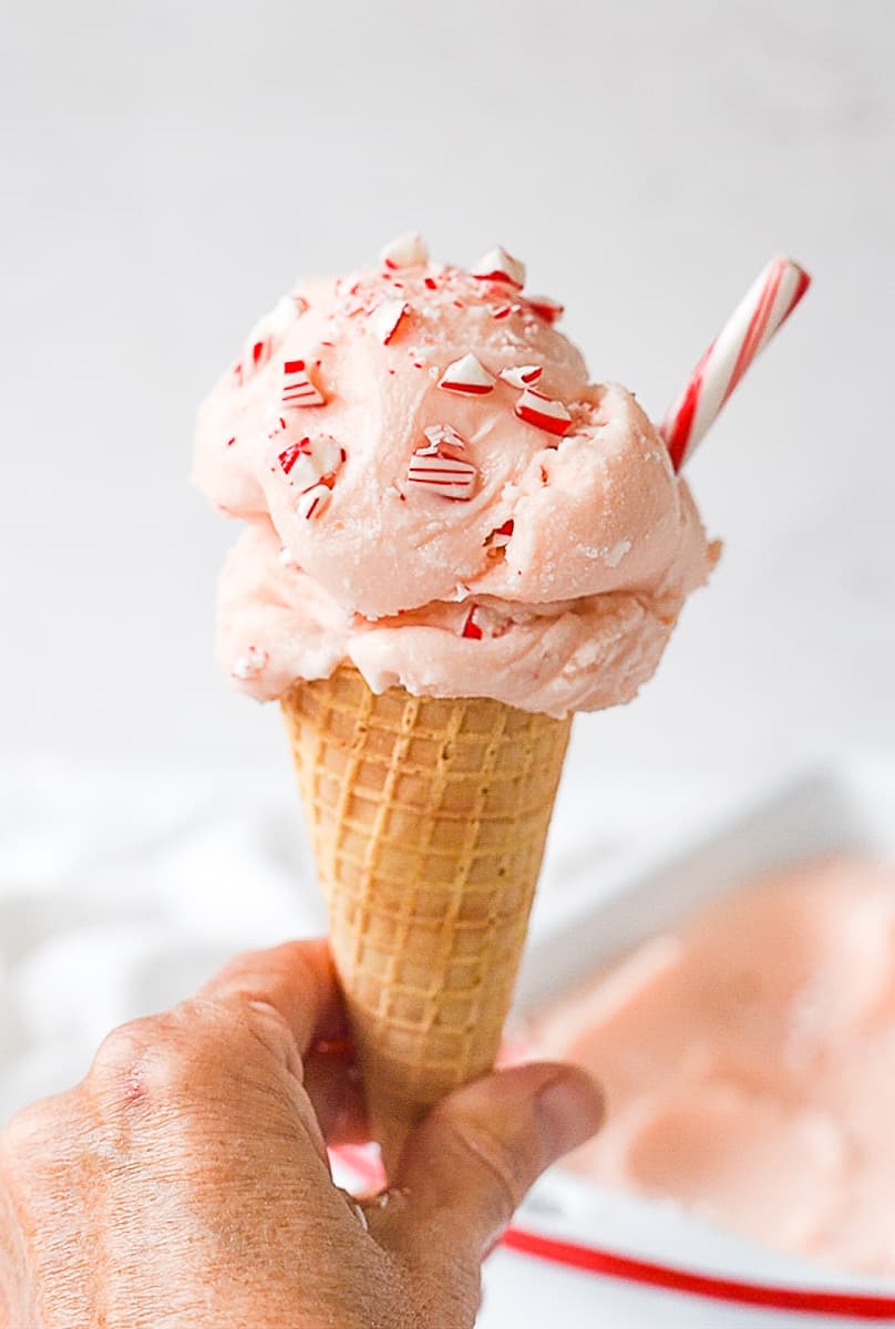 peppermint ice cream cone