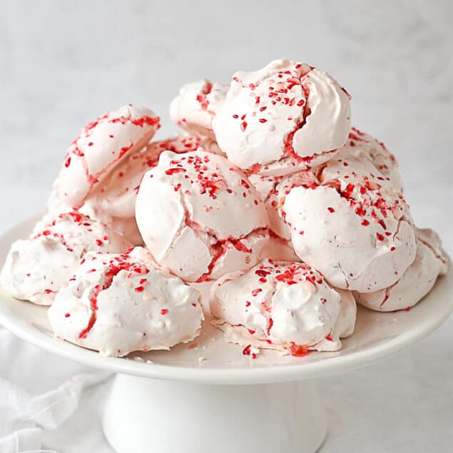 peppermint meringues on a plate