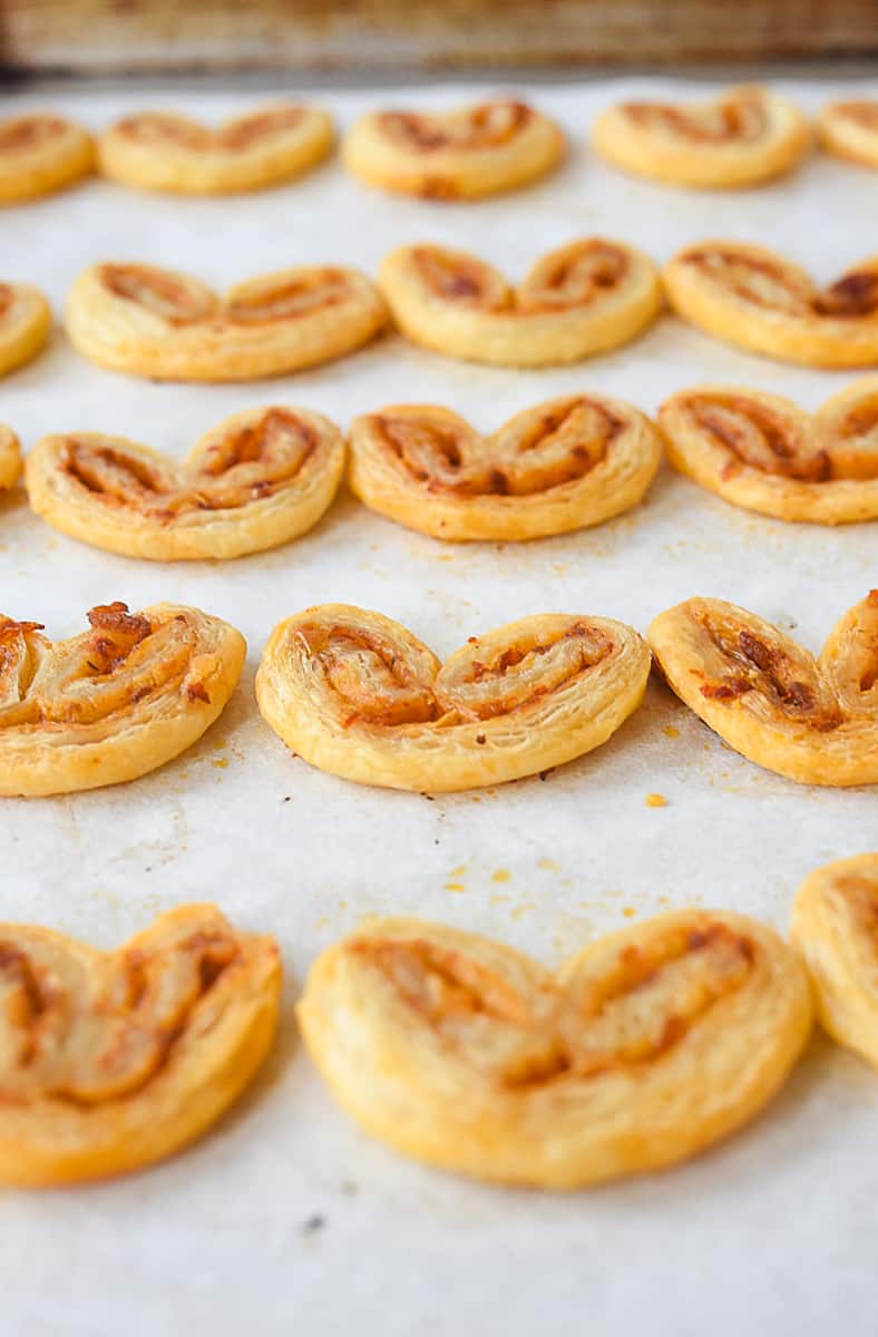 Baked savory palmiers