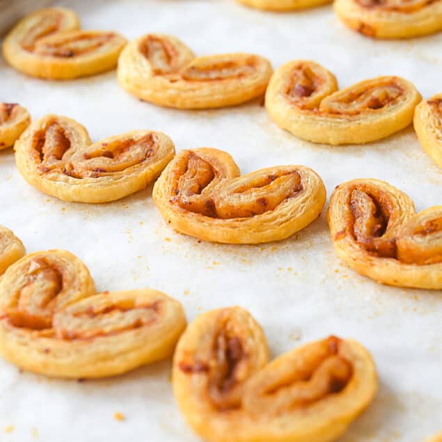 baked savory palmiers