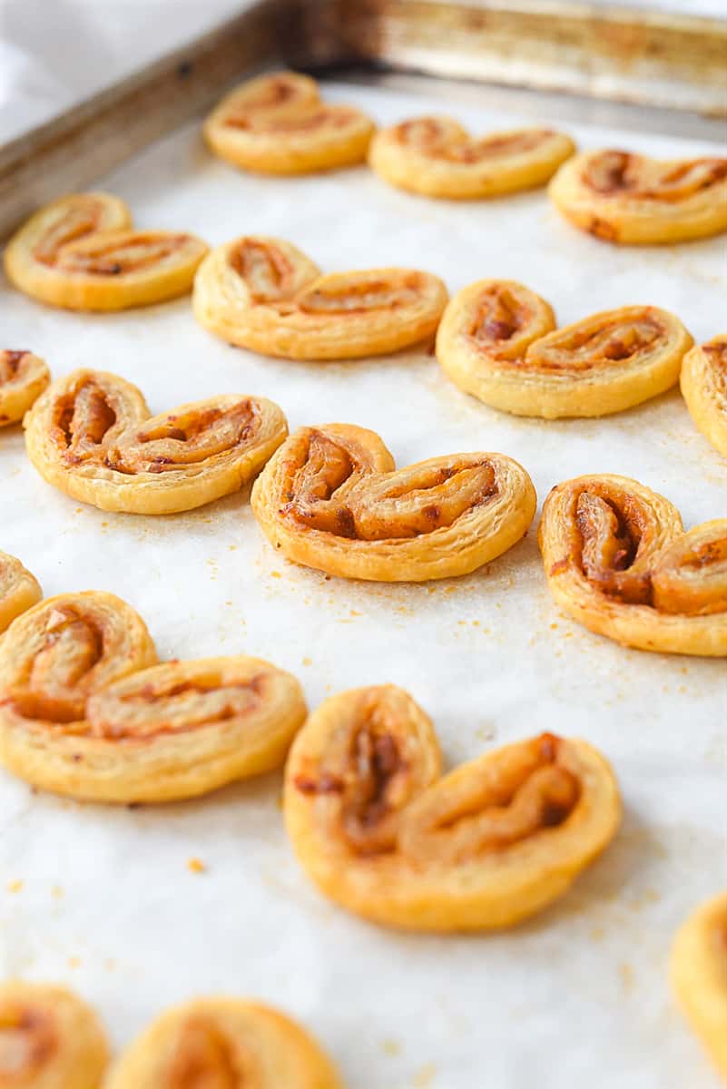 baked savory palmiers