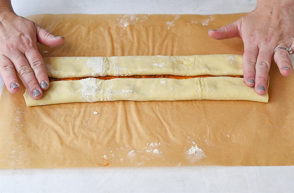 folded palmier dough