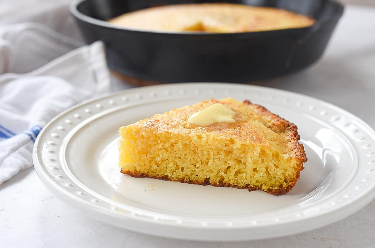 slice of skillet cornbread