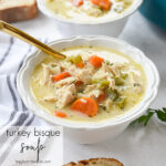 two bowls of turkey soup