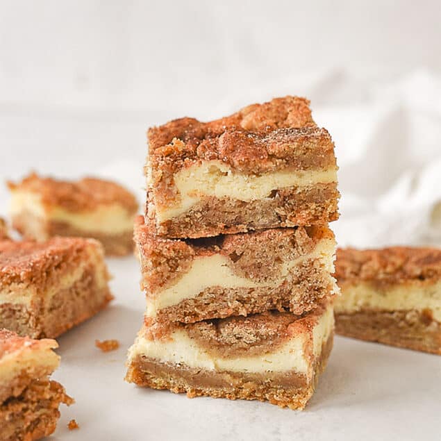 stack of snickerdoodle blondies