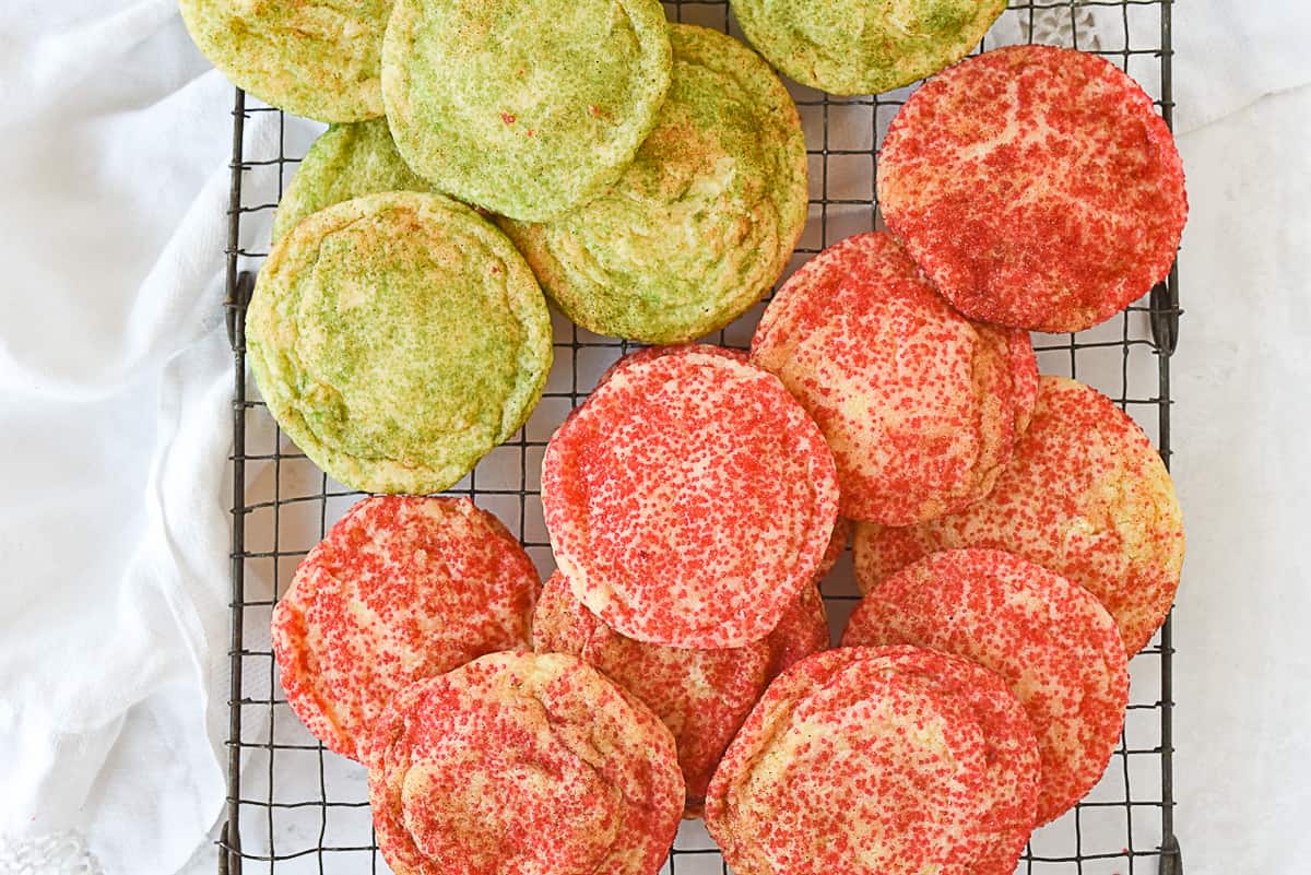 overhead shot of christmas snickerdoodles