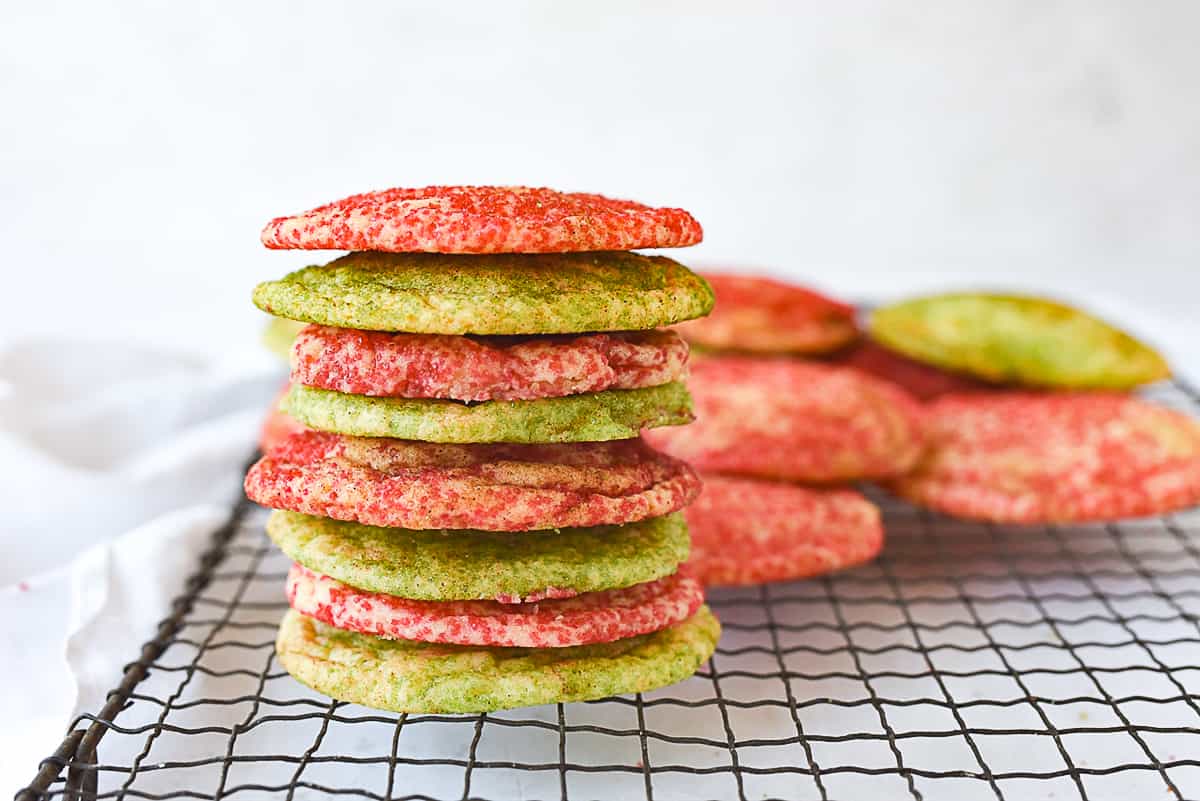 stack of christmas snickerdoodles