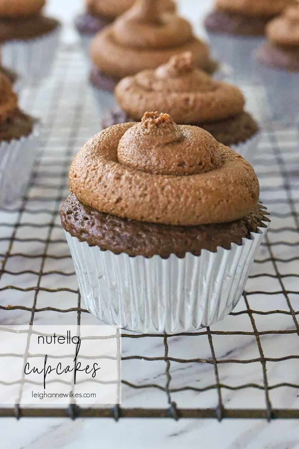 frosted nutella cupcake