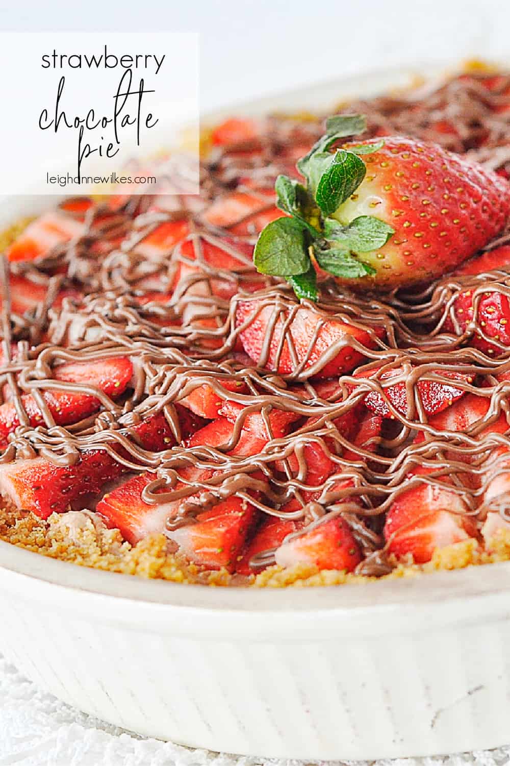 chocolate pie with strawberries