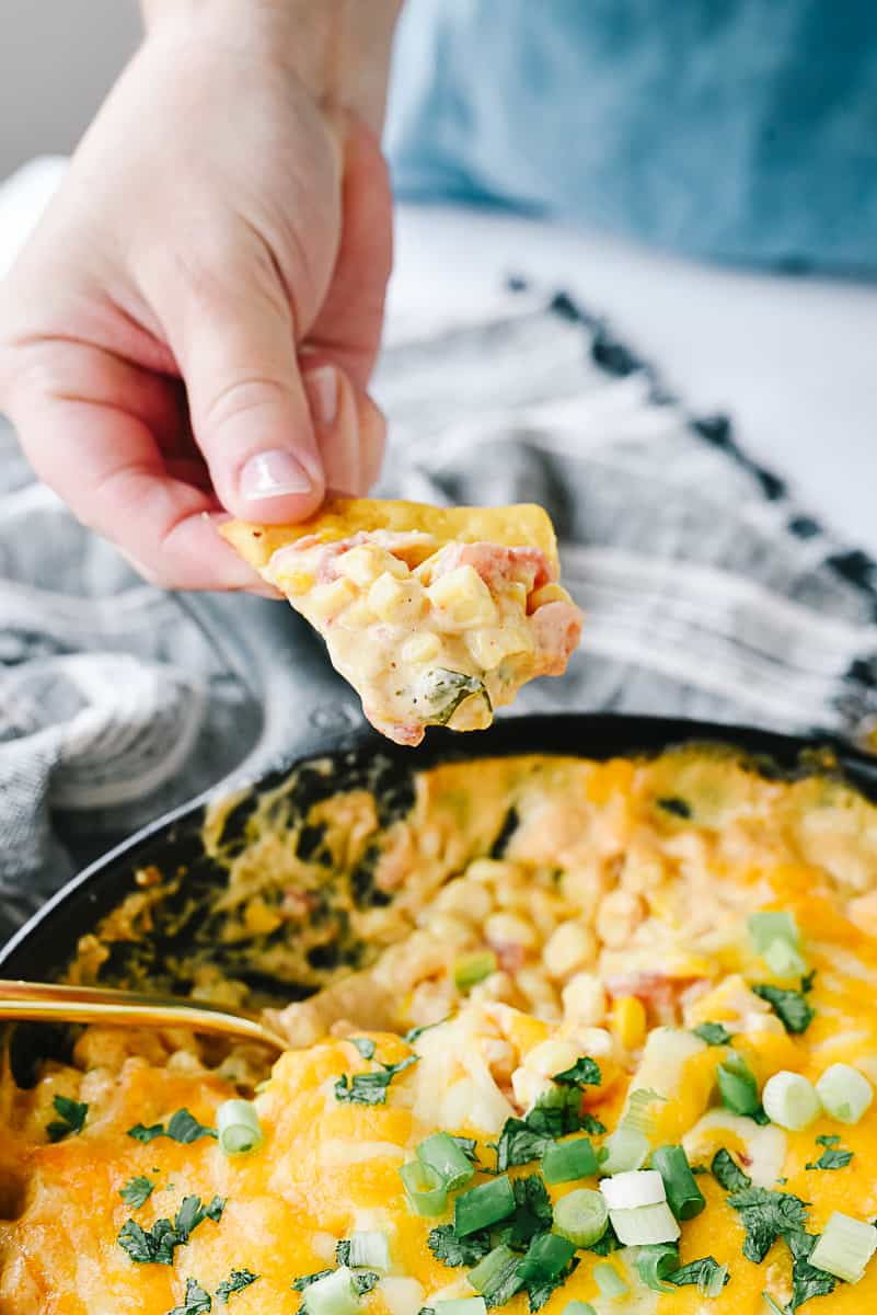 chip dipping cream cheese corn dip