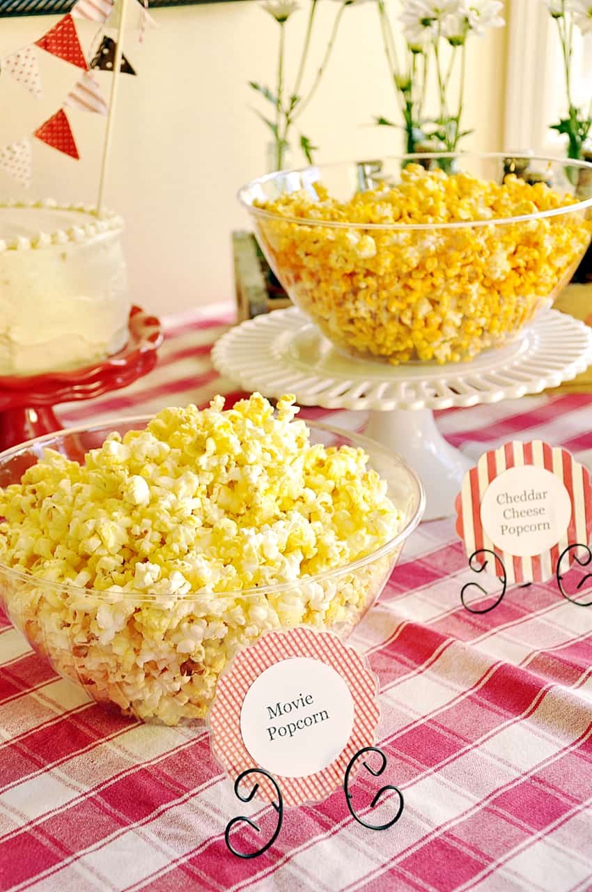 bowls of popcorn