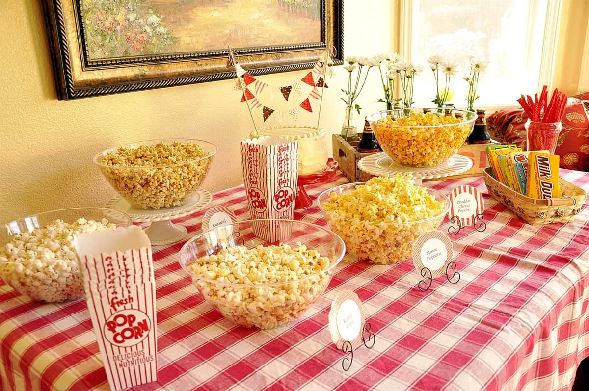 Movie Night Popcorn Trays Made From Dollar Store Supplies - Cook