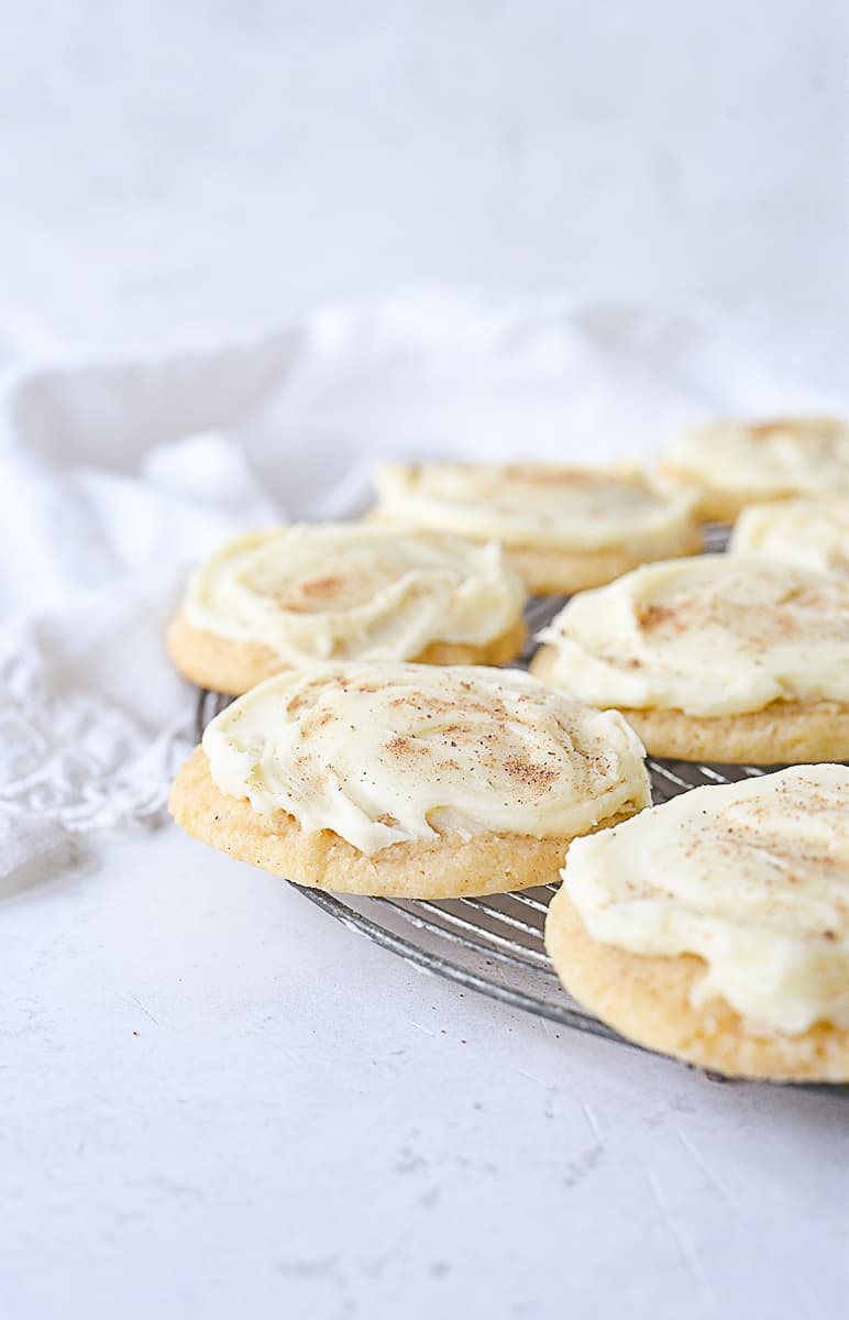 frosted egg nog cookies