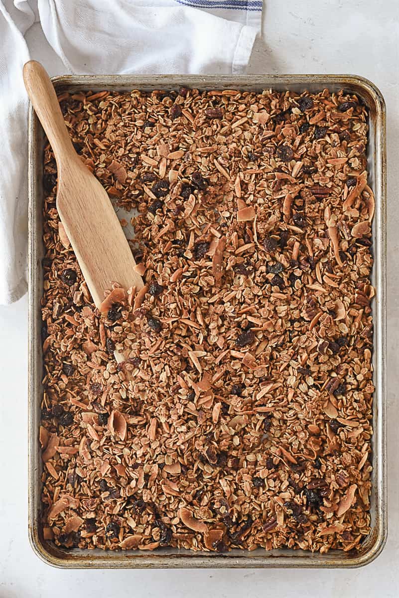 pan of baked granola